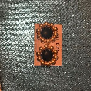 Elegant Black and Gold Earrings